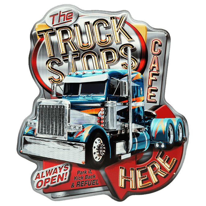 Hovedbilde The Truck Stops Here Diecut