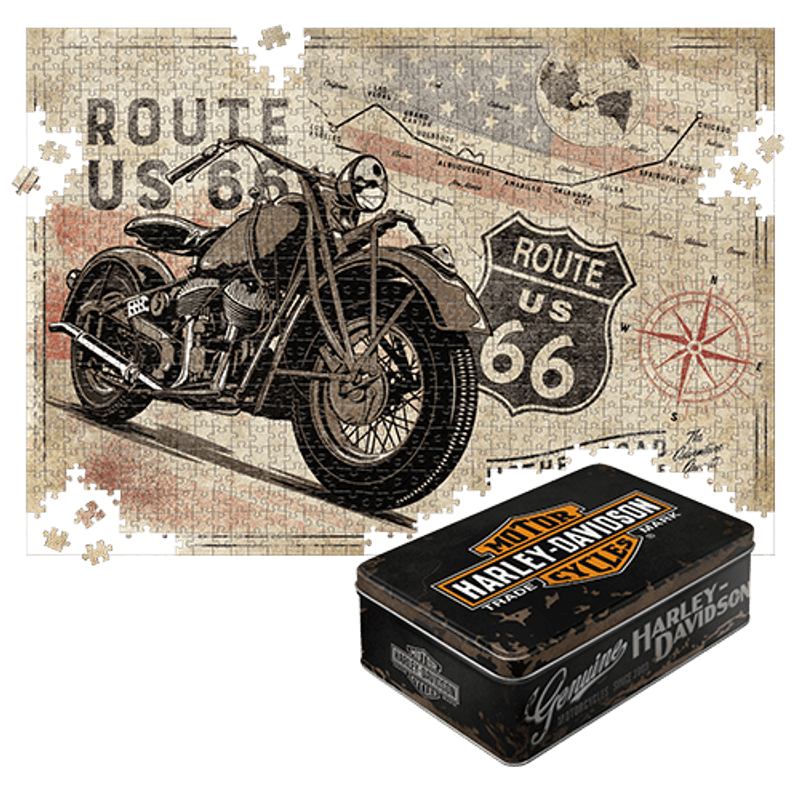 Route 66 - Bike Map - Puslespill